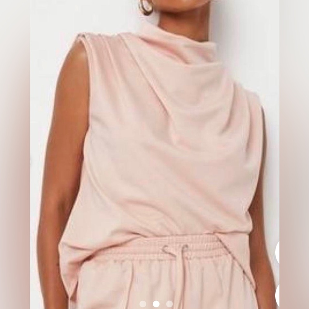 Missguided pink draped neck top - Size US 4 / UK 8 / EUR 36
